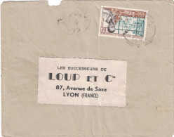 Sénégal - Lettre Avion 1956? Cad Manuel KAOLACK Sur Timbre Laboratoire Médical 15F Pour Lyon France - Storia Postale
