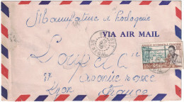 Sénégal - Lettre Avion 1955 Cad Manuel BAMBEY Sur Timbre Laboratoire Médical 15F Pour Lyon France - Briefe U. Dokumente