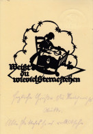AK Scherenschnitt/Schattenbild- Weißt Du Wieviel Sterne Stehen......- Krte Gel.1938 - Silhouette - Scissor-type