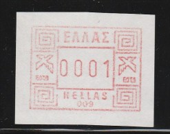 Greece ATM - Frama Label 1984 009 Athens Cental Post Office No Gum Y0574 - Automatenmarken [ATM]