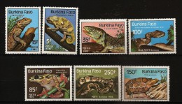 Burkina Faso 1985 N° 662 / 5 + PA 302 / 4 ** Reptile, Caméléon, Lézard, Grenouille, Tortue, Python Royal, Serpent - Burkina Faso (1984-...)