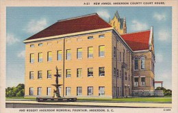 New Annex Anderson County Court House And Robert Anderson Memorial Fouintain Anderson South Carolina - Anderson