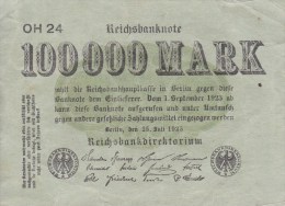 Billet Allemagne 100000 Mark De 1923 - 100.000 Mark