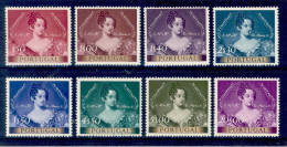 ! ! Portugal - 1953 Queen Maria First Postal Stamp (Complete Set) - Af. 786 To 793 - MNH & MLH - Neufs