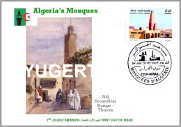 ARGELIA FDC - Islam -  Mosque Mosquee Moschea Moschee Mezquita Sidi Boumediene - Tlemcen - Moscheen Und Synagogen