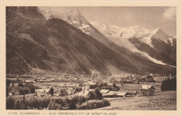 CHAMONIX -MONT BLANC  74  CPA  VUE  GENERALE   SEPIA - Chamonix-Mont-Blanc