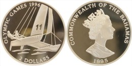BAHAMAS = 2 Dollars 1995 Olympic Games = 23.32 G Silver .925 PROOF - Bahamas