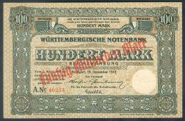 Deutschland, Germany, Württembergische Notenbank - 50 Mrd. Mark,  ( Ro.: WTB 22 A ) 1918 ! - 100 Mark