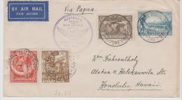 Aus272/ C.T.P. Ulm 24.3.34 Ex Sydney - Port Morsby - Sydney And Per Shipmail To Honolulu - Storia Postale