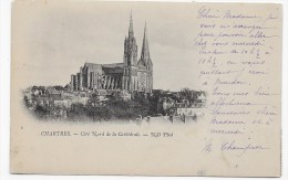 (RECTO / VERSO) CHARTRES EN 1902 - N° 1 - COTE NORD DE LA CATHEDRALE - BEAU CACHET - Chartres