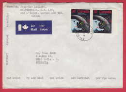 181365 / 1985  - 2 X 32 = 64 C. - CANADIANS IN SPACE , KANADISCHER ASTRONAUT , ERDE ,  Canada Kanada - Brieven En Documenten