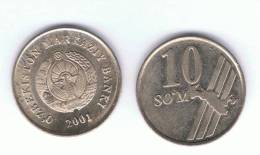 UZBEKISTAN -  10 Som  2001  KM14 - Uzbenisktán