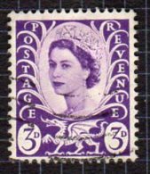 GB Wales 1958-67 3d Deep Lilac Regional Wilding, Used (SG1) - Pays De Galles