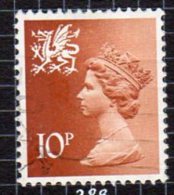 GB Wales 1971-93 10p 2 Band Regional Machin, Used (SG28) - Pays De Galles