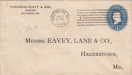 Entier Postal Etats-Unis Baltimore MD,One Cent 1895 - ...-1900