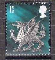 GB Wales 1999-2002 1st Class No Border Regional Country, Used (SG84) - Wales