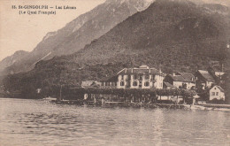 SAINT  GINGOLPH   HAUTE SAVOIE    CPA SEPIA   LE QUAI FRANCAIS  LAC LEMAN - Sonstige & Ohne Zuordnung