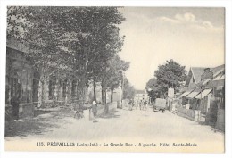 Cpa: 44 PREFAILLES (ar. Saint Nazaire) Grande Rue, Hôtel Sainte Marie N° 115 - Préfailles