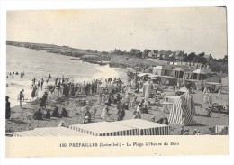 Cpa: 44 PREFAILLES (ar. Saint Nazaire) Plage à L'Heure Du Bain N° 150 (Plan Rare) - Préfailles