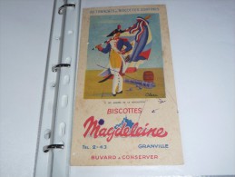 BLOTTER BUVARD Publicitaire BISCOTTES   Magdeleine (Granville - 50) : 5 Les Armees De La Revolution - Biscottes