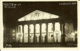 CP De BRUXELLES ( BRUSSEL ) " Théatre De La Monnaie 1930 " - Bruxelles La Nuit