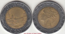 Italia 500 Lire 1990 Bimetallic KM#111 - Used - 500 Liras
