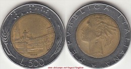 Italia 500 Lire 1990 Bimetallic KM#111 - Used - 500 Lire