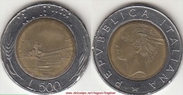 Italia 500 Lire 1992 Bimetallic KM#111 - Used - 500 Lire