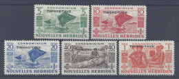 Nelles-HEBRIDES - 1953 - LEGENDE  FRANCAISE - TAXES N° 26 à 30 - X - TB - - Timbres-taxe