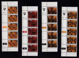 VENDA, 1981, MNH Controls Strips Of 5, Musical Instruments, M 50-53 - Venda