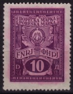 1948 Yugoslavia - Revenue, Income Tax Stamp - Used - 10 Din - Officials