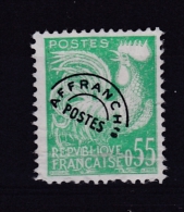 Préo. N° 122 ** Neuf Sans Gomme - 1953-1960