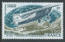 1977 FRANCIA POSTA AEREA TRAVERSATA ATLANTICO DEL NORD MNH ** - G18-2 - 1960-.... Mint/hinged