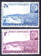 Martinique . M. Pétain N°189 / 90  Neuf X  Avec Trace - Neufs