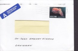 Norway A Prioritaire PAR AVION Label Posten Norge 200? Cover Brief BRØNDBY STRAND Denmark Octopus Pulpo Poulpe Krake - Lettres & Documents