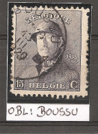 N° 169, Oblitéré" Boussu". - 1919-1920 Albert Met Helm