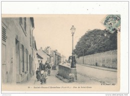 95 SAINT OUEN L AUMONE  RUE DE SAINT OUEN AVEC ATTELAGE CPA BON ETAT - Saint-Ouen-l'Aumône