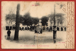 CP12 81 LISLE SUR TARN La Place Principale 1902 - Lisle Sur Tarn