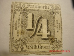 THURN&TAXIS, SCOTT#21, 1/4 Sgr  BLACK, MINT OGH - Neufs