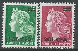 1967-69 FRANCIA REUNION MARIANNA DI CHEFFER 2 VALORI MNH ** - G19 - Ungebraucht