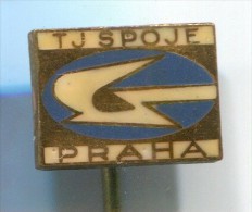 BADMINTON - TJ SPOJE, Praha, Czech Republic, Enamel, Vintage Pin, Badge - Badminton