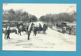 CPA Tramways Le Prado Vu De La Plage MARSEILLE 13 - Zonder Classificatie