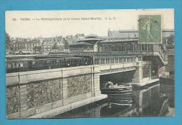 CPA 63 - Métro - Le Métropolitain Et Le Canal Saint-Martin PARIS - Metro, Stations