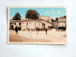 Carte Postale Ancienne : MONTAIGU DE QUERCY : Entrée De La Ville, Hotel Du Midi, Castagne Desvals, En 1949 - Montaigu De Quercy