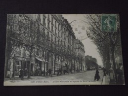 PARIS (20e Arrdt.) - Avenue Gambette Au Square Du Père Lachaise - Voyagée Le 17 Mai 1916 - Arrondissement: 20