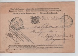 CP Du Ministère Des Finances En Franchise C.Peteghem En 1895 V.Elsegens Puis Middelkerk C.d'arrivée PR2341 - Franchise