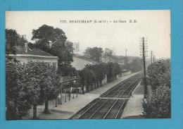 CPA 7727 Chemin De Fer La Gare E.M. BEAUCHAMP 95 - Beauchamp