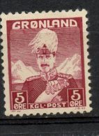 Greenland 1938 5o Christian X Issue #2 MLH - Ongebruikt