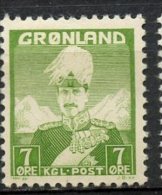 Greenland 1938 7o Christian X Issue #3 MLH - Neufs