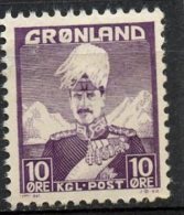 Greenland 1938 10o Christian X Issue #4  MH - Ongebruikt